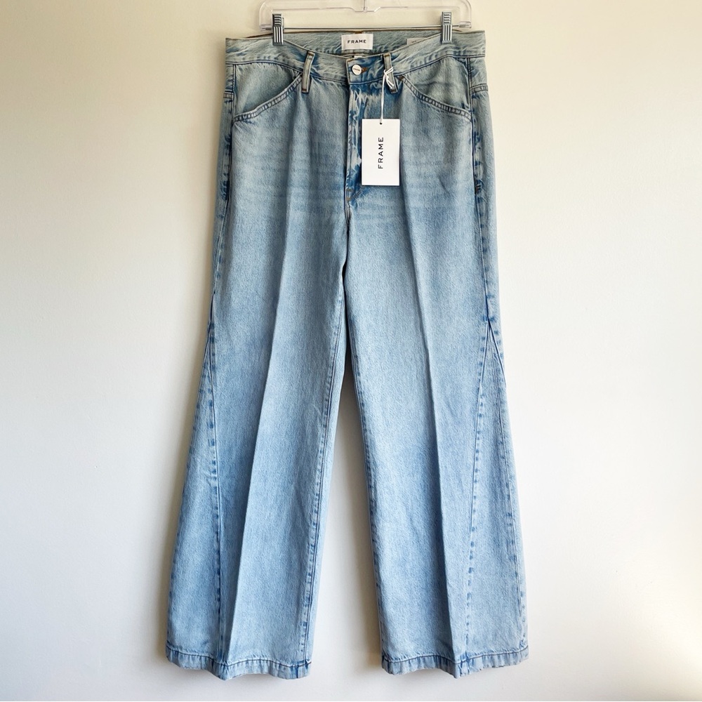 New Frame Le Baggy Palazzo jeans high rise wide leg revolve loose flare size 30 - Picture 3 of 16